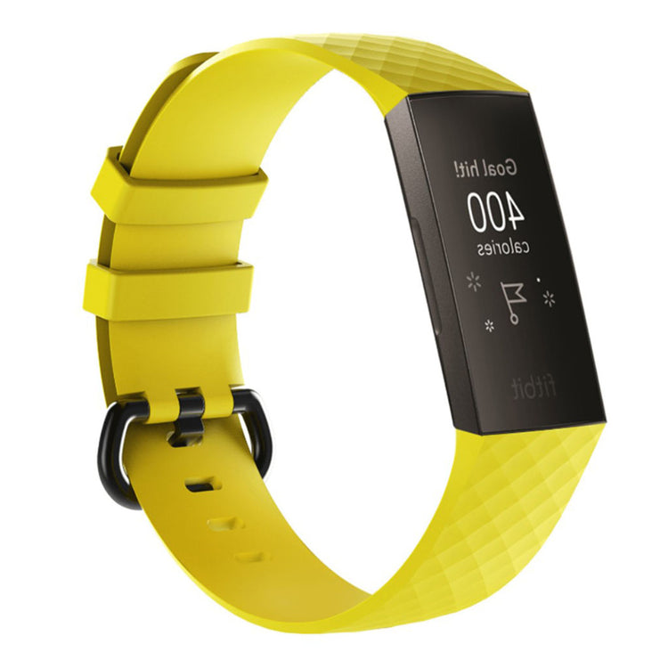 Mega smuk Fitbit Charge 3 Silikone Rem - Gul#serie_5