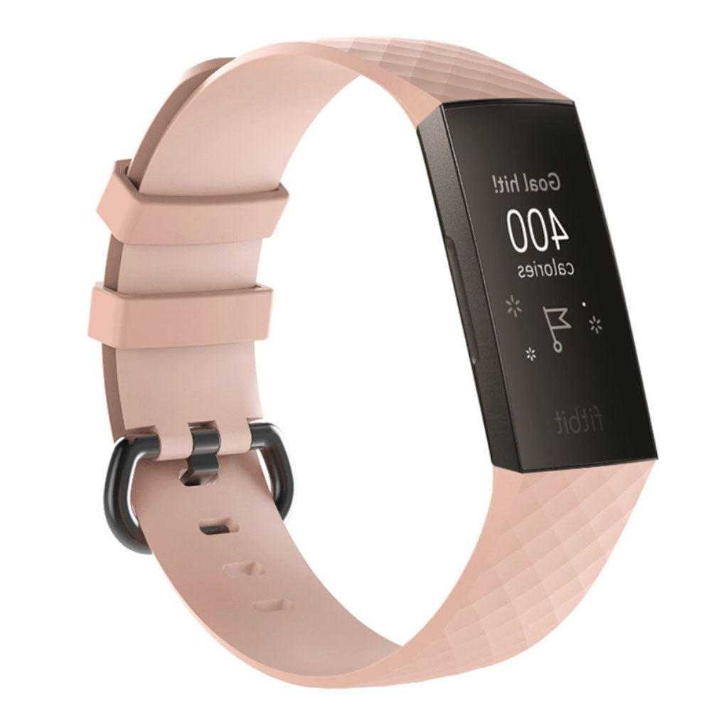 Mega smuk Fitbit Charge 3 Silikone Rem - Pink#serie_6