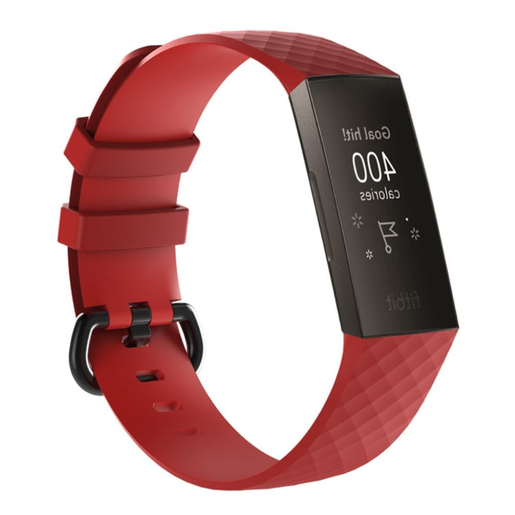 Mega smuk Fitbit Charge 3 Silikone Rem - Rød#serie_7