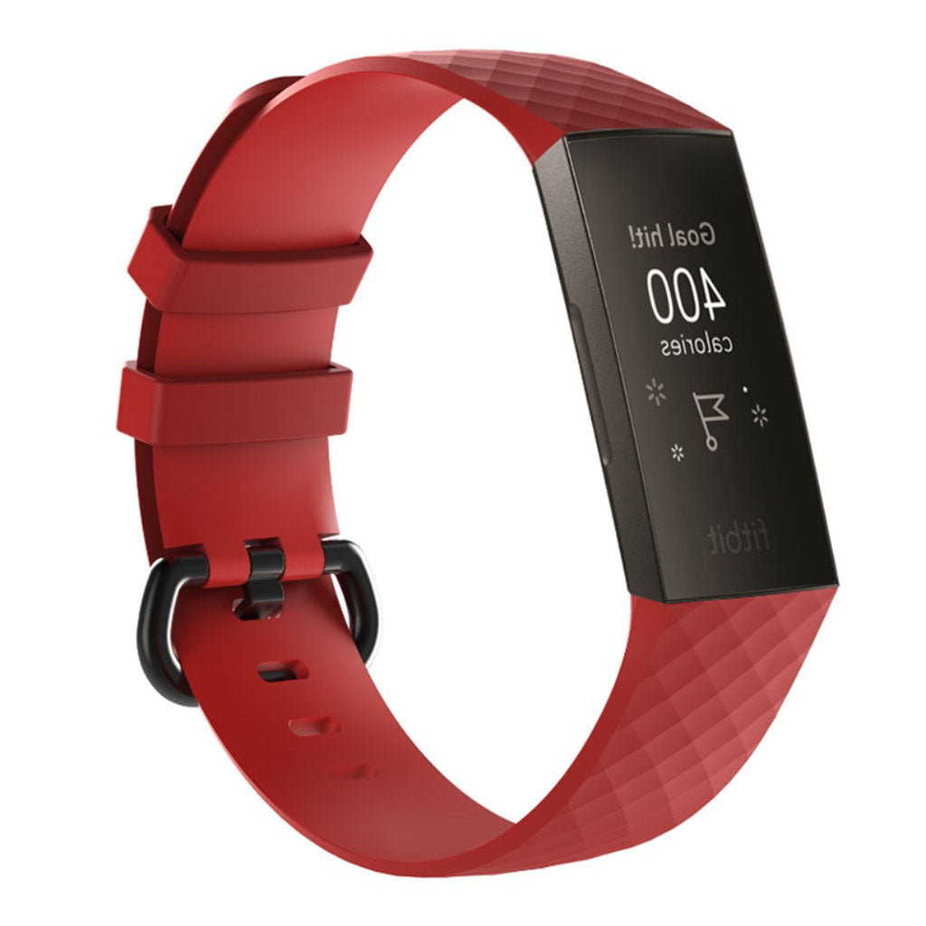 Mega smuk Fitbit Charge 3 Silikone Rem - Rød#serie_7