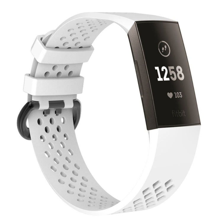 Flot Fitbit Charge 3 Silikone Rem - Hvid#serie_11