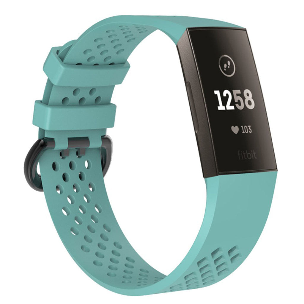 Flot Fitbit Charge 3 Silikone Rem - Grøn#serie_5
