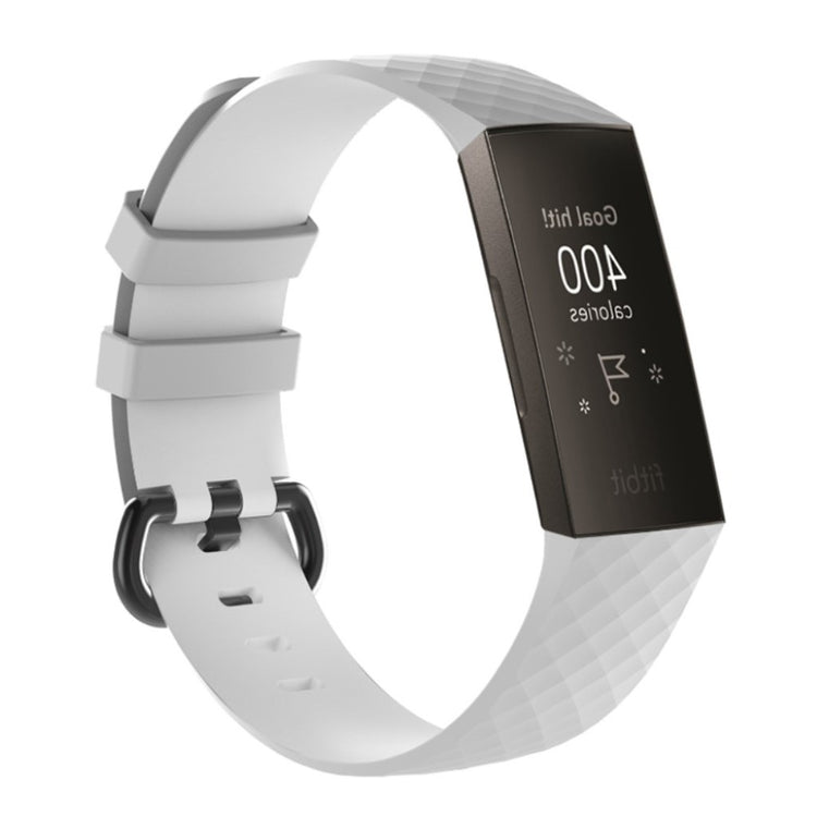 Fremragende Fitbit Charge 3 Silikone Rem - Hvid#serie_11
