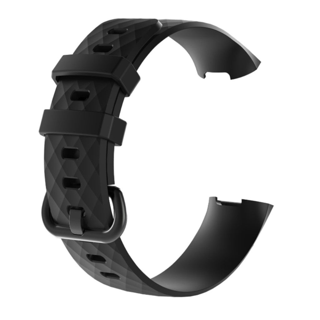 Fremragende Fitbit Charge 3 Silikone Rem - Sort#serie_12