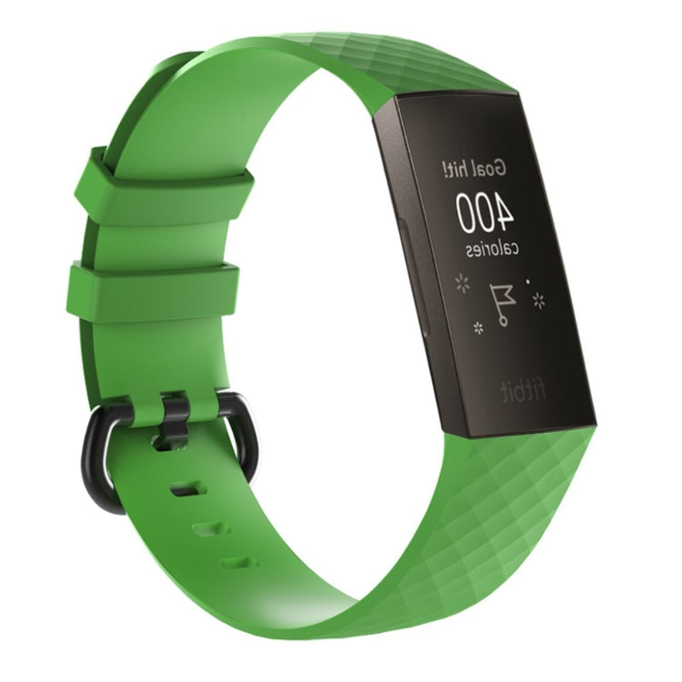 Fremragende Fitbit Charge 3 Silikone Rem - Grøn#serie_5