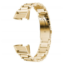 Meget slidstærk Fitbit Charge 3 Metal Rem - Guld#serie_1