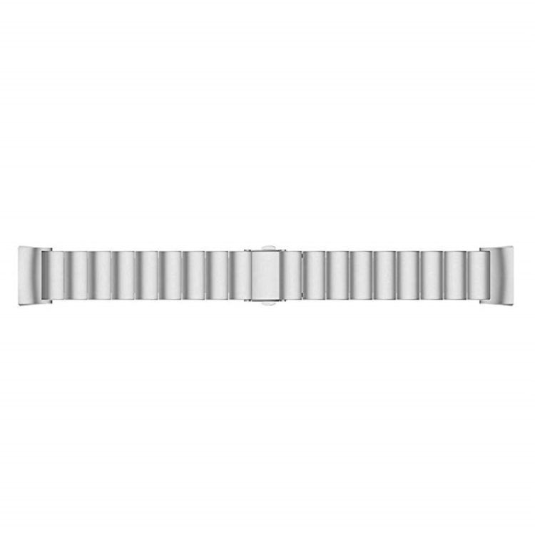 Meget elegant Fitbit Charge 3 Metal Rem - Sølv#serie_3