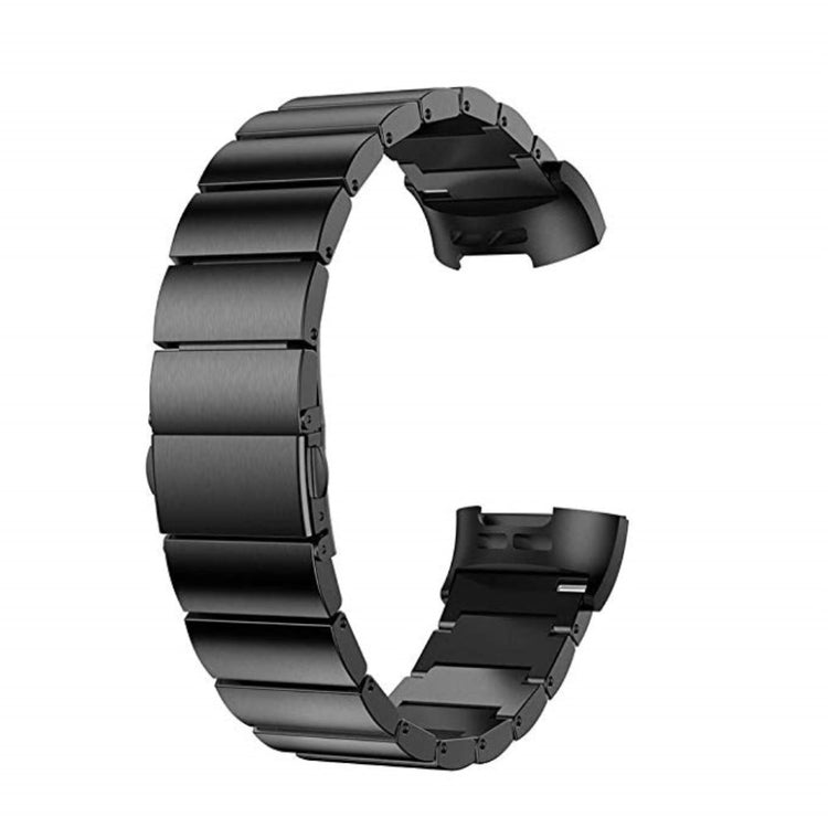 Meget elegant Fitbit Charge 3 Metal Rem - Sort#serie_4