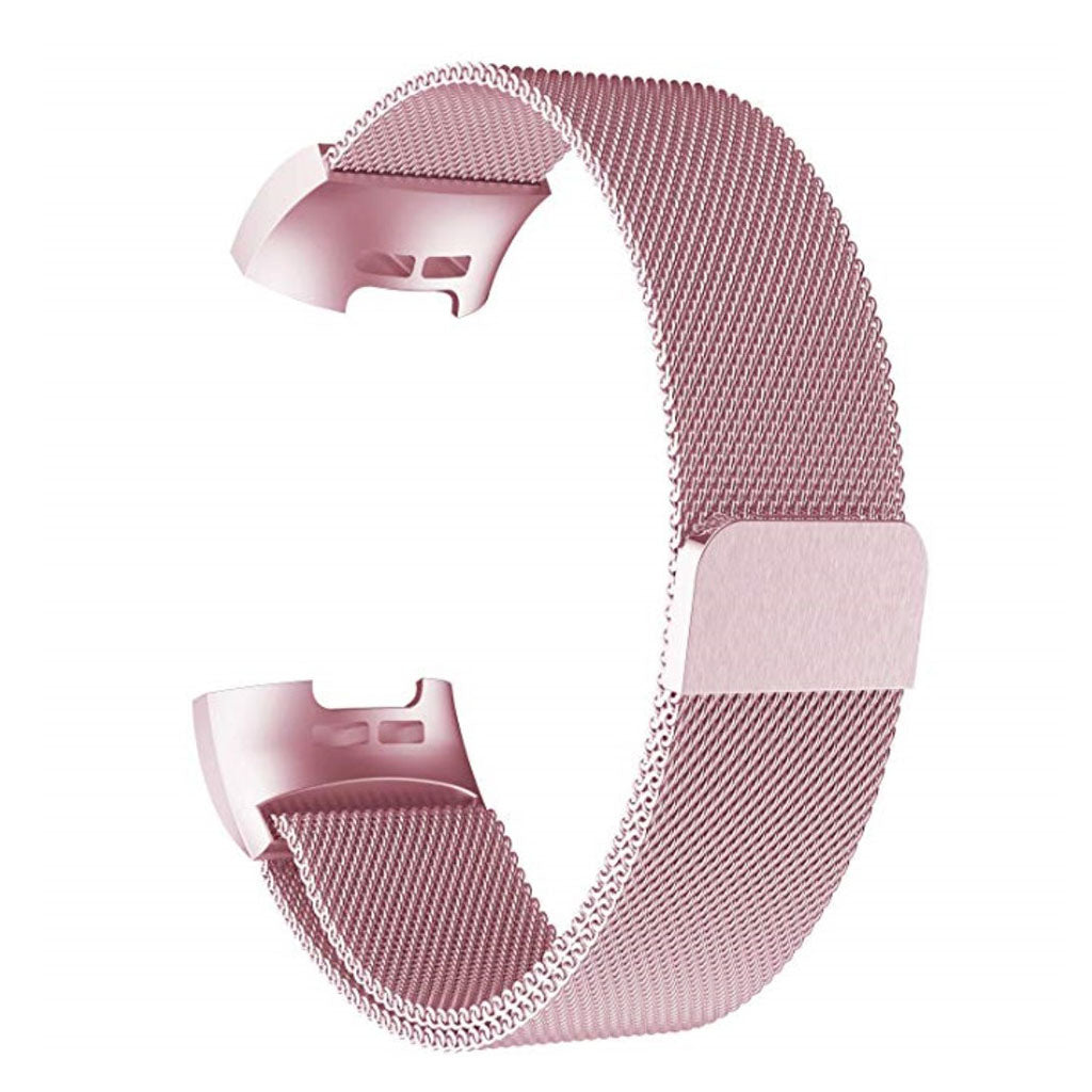 Rigtigt kønt Fitbit Charge 3 Metal Rem - Pink#serie_5