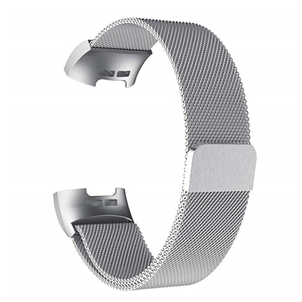 Rigtigt flot Fitbit Charge 3 Metal Rem - Sølv#serie_6