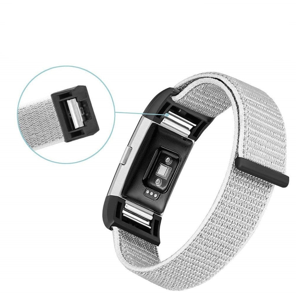 Eminent Fitbit Charge 3 Nylon Rem - Sølv#serie_6