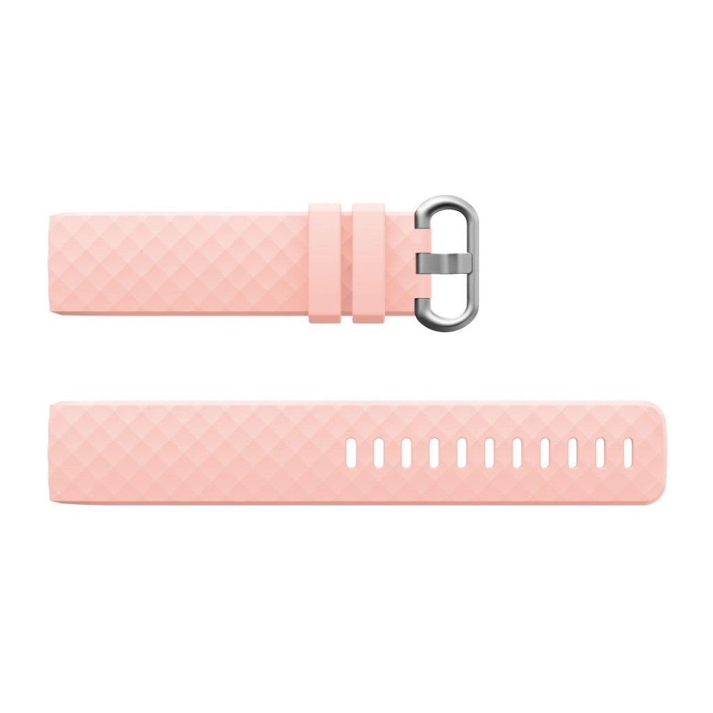 Rigtigt nydelig Fitbit Charge 3 Silikone Rem - Pink#serie_5