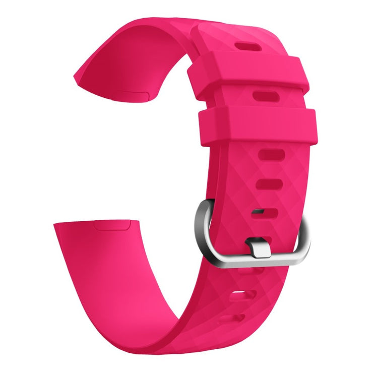 Rigtigt nydelig Fitbit Charge 3 Silikone Rem - Pink#serie_6