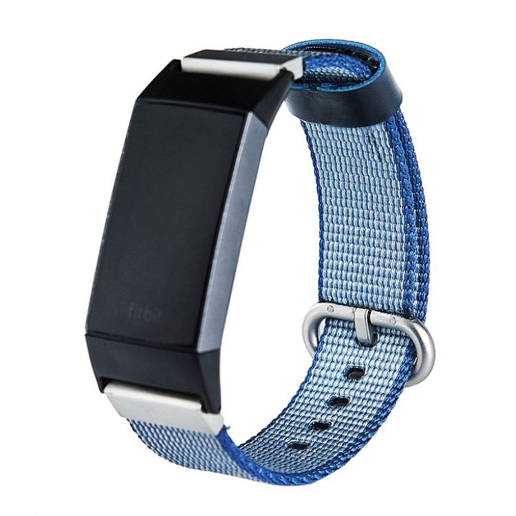 Meget kønt Fitbit Charge 3 Nylon Rem - Blå#serie_3
