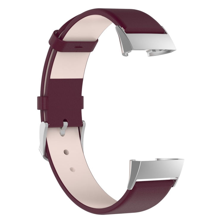 Rigtigt elegant Fitbit Charge 3 Ægte læder Rem - Rød#serie_5