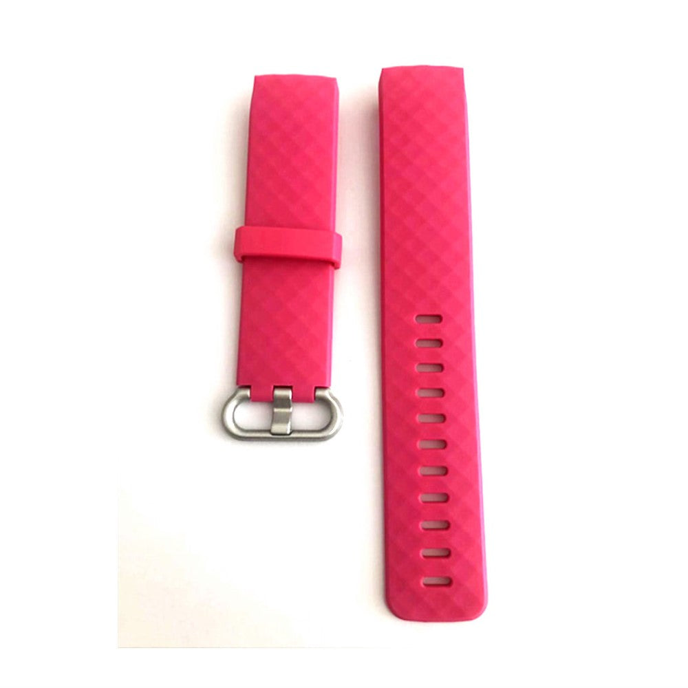 Mega nydelig Fitbit Charge 3 Silikone Rem - Pink#serie_3