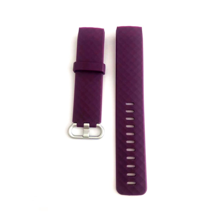 Mega nydelig Fitbit Charge 3 Silikone Rem - Lilla#serie_6