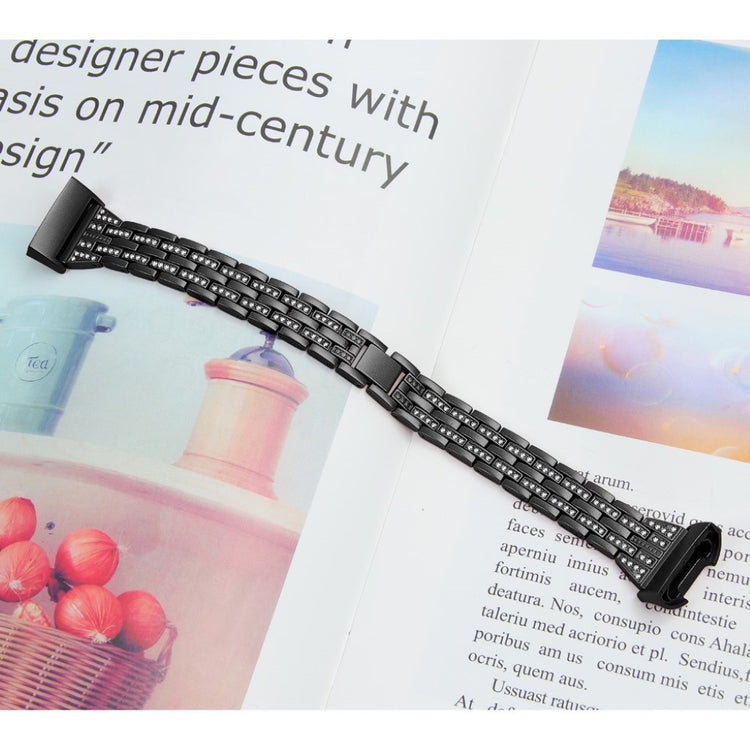 Vildt smuk Fitbit Charge 3 Plastik og Silikone Rem - Sort#serie_1
