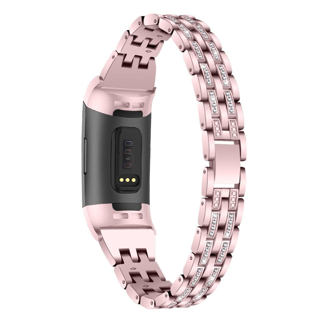 Vildt smuk Fitbit Charge 3 Plastik og Silikone Rem - Pink#serie_3
