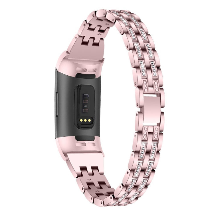 Vildt smuk Fitbit Charge 3 Plastik og Silikone Rem - Pink#serie_3