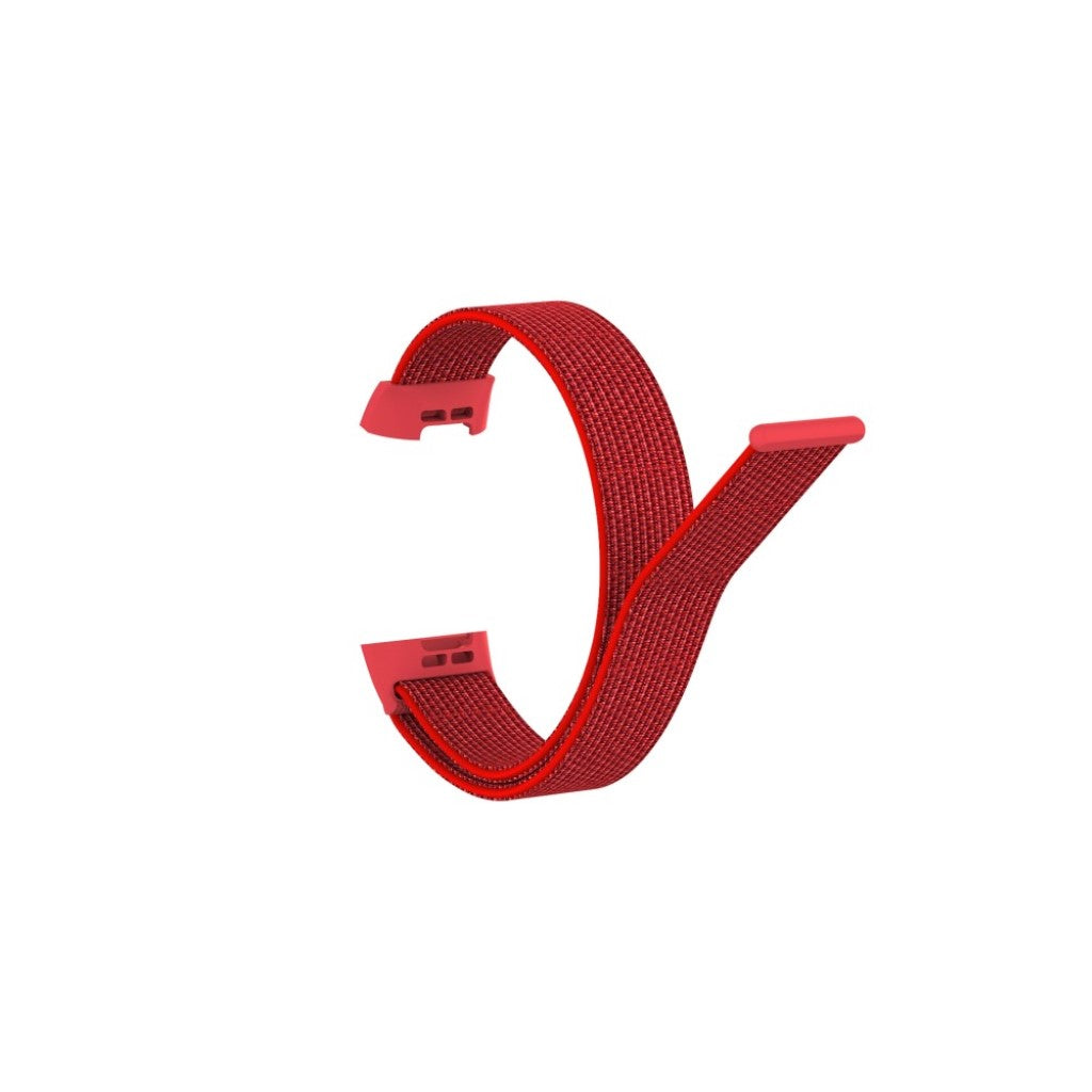Pænt Fitbit Charge 3 Nylon Rem - Rød#serie_10