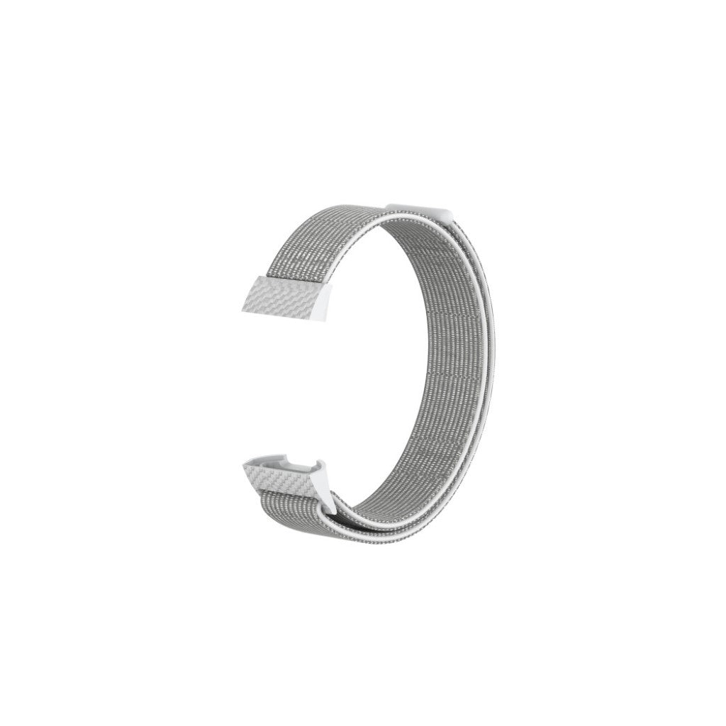Pænt Fitbit Charge 3 Nylon Rem - Sølv#serie_2