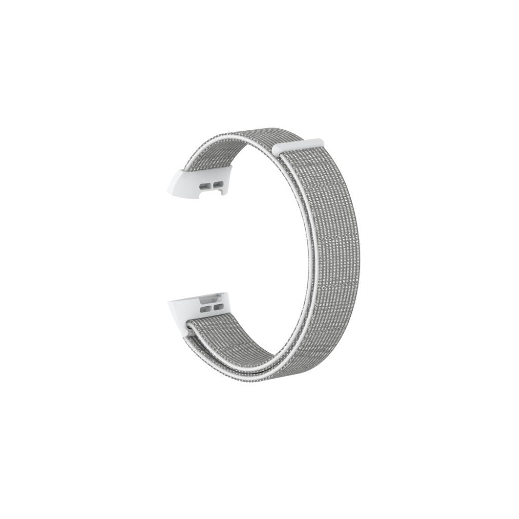 Pænt Fitbit Charge 3 Nylon Rem - Sølv#serie_2