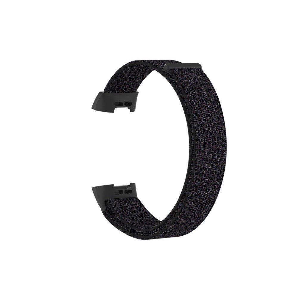 Pænt Fitbit Charge 3 Nylon Rem - Sort#serie_4