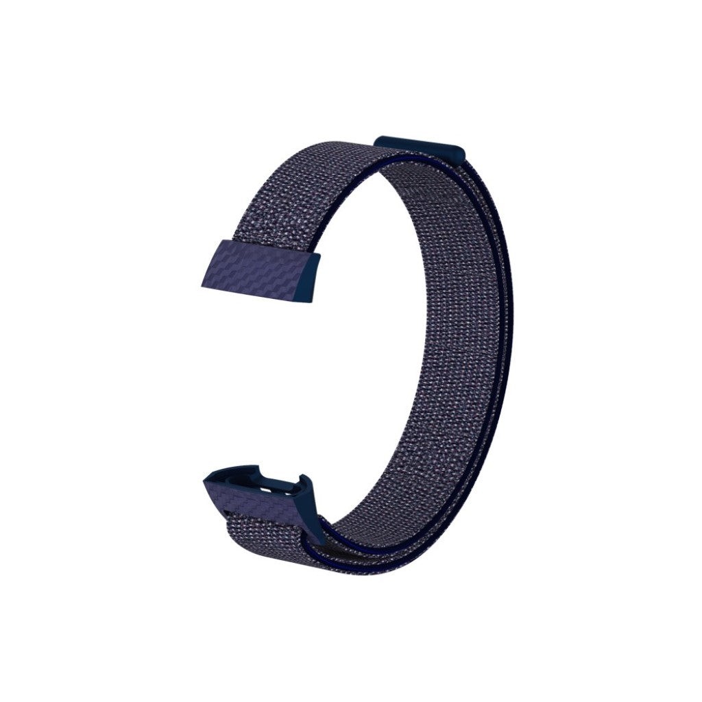 Pænt Fitbit Charge 3 Nylon Rem - Blå#serie_8