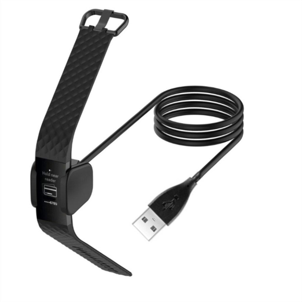 Fitbit Charge 3 USB Opladningskabel - Sort#serie_047