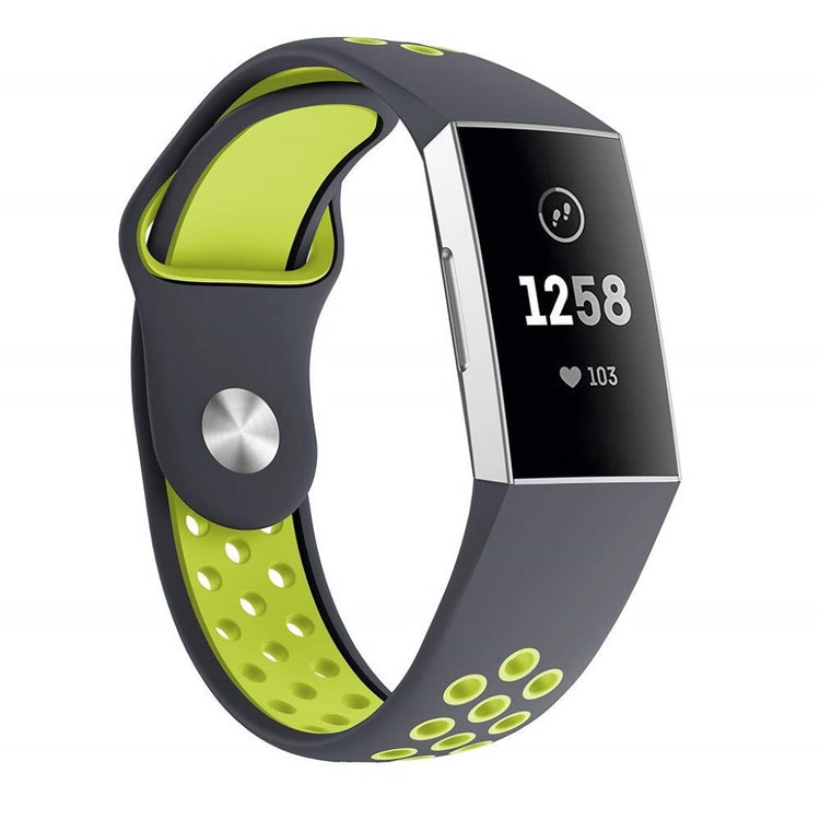Meget skøn Fitbit Charge 3 Silikone Rem - Grøn#serie_5