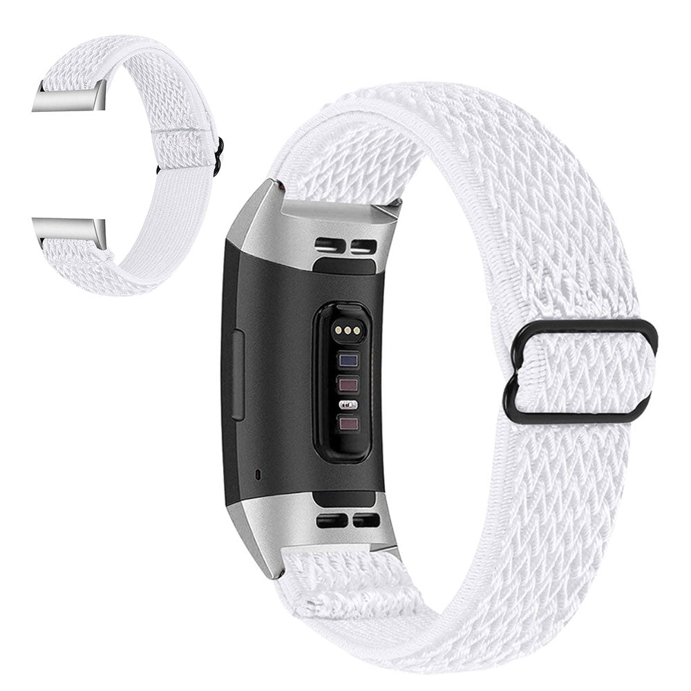 Super skøn Fitbit Charge 3 Nylon Rem - Hvid#serie_1