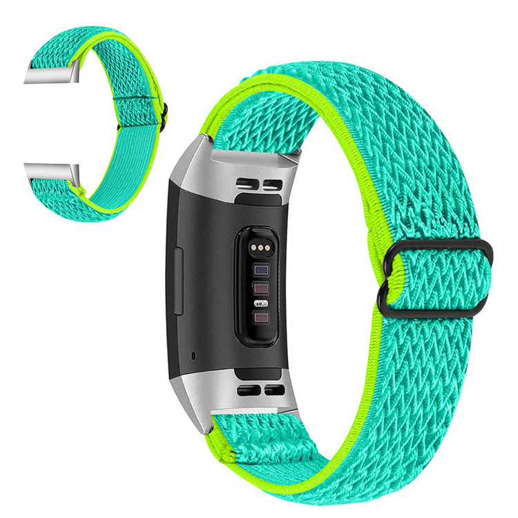 Super skøn Fitbit Charge 3 Nylon Rem - Grøn#serie_7