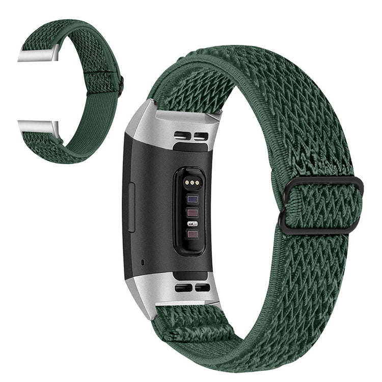 Super skøn Fitbit Charge 3 Nylon Rem - Grøn#serie_8