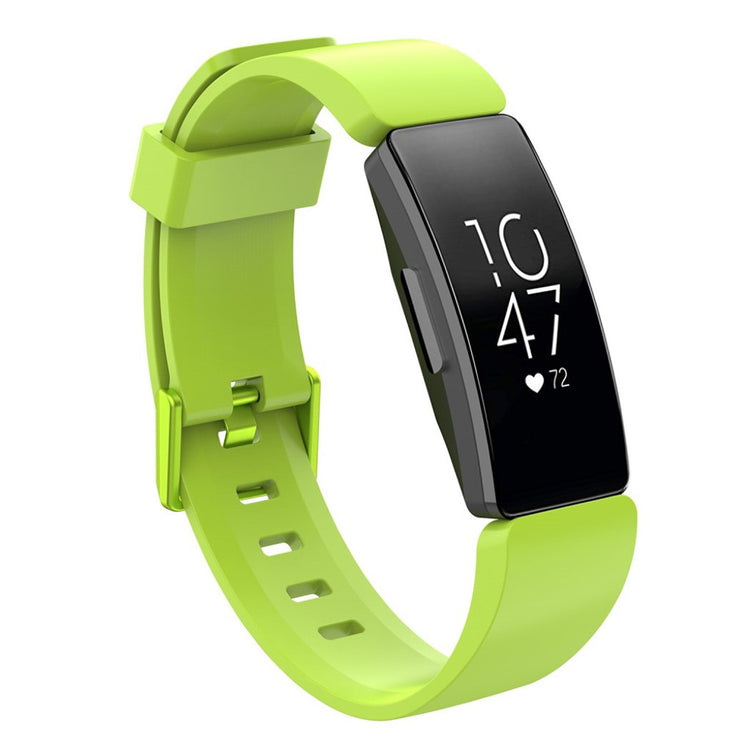 Rigtigt godt Fitbit Inspire Silikone Rem - Grøn#serie_7
