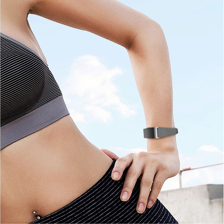 Mega komfortabel Fitbit Inspire Ægte læder Rem - Sølv#serie_1