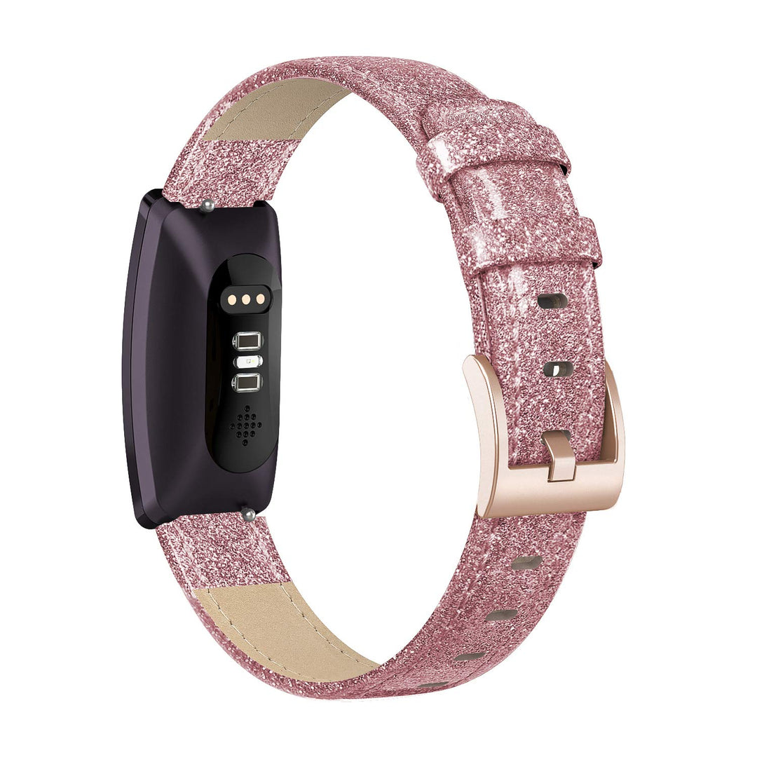 Helt vildt slidstærk Fitbit Inspire Ægte læder Rem - Pink#serie_7