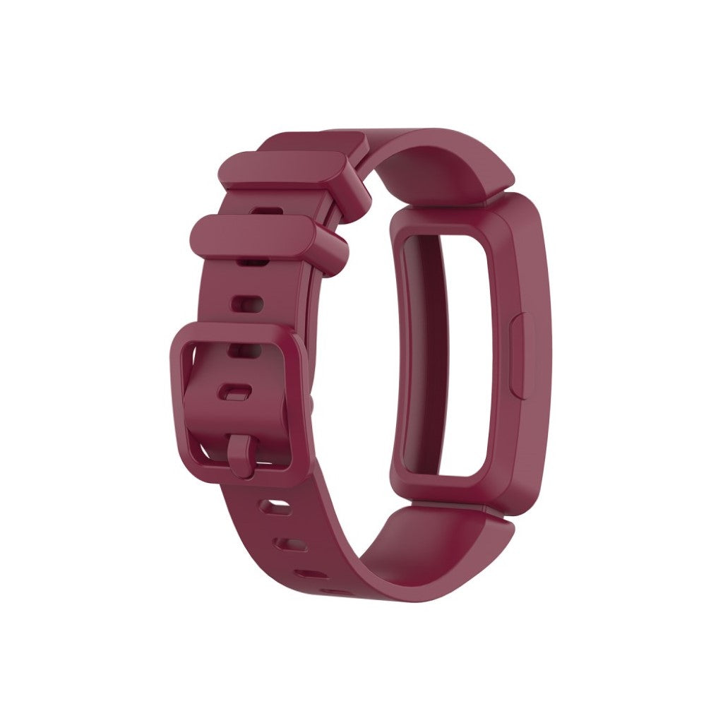 Rigtigt hårdfør Fitbit Inspire Silikone Rem - Rød#serie_3