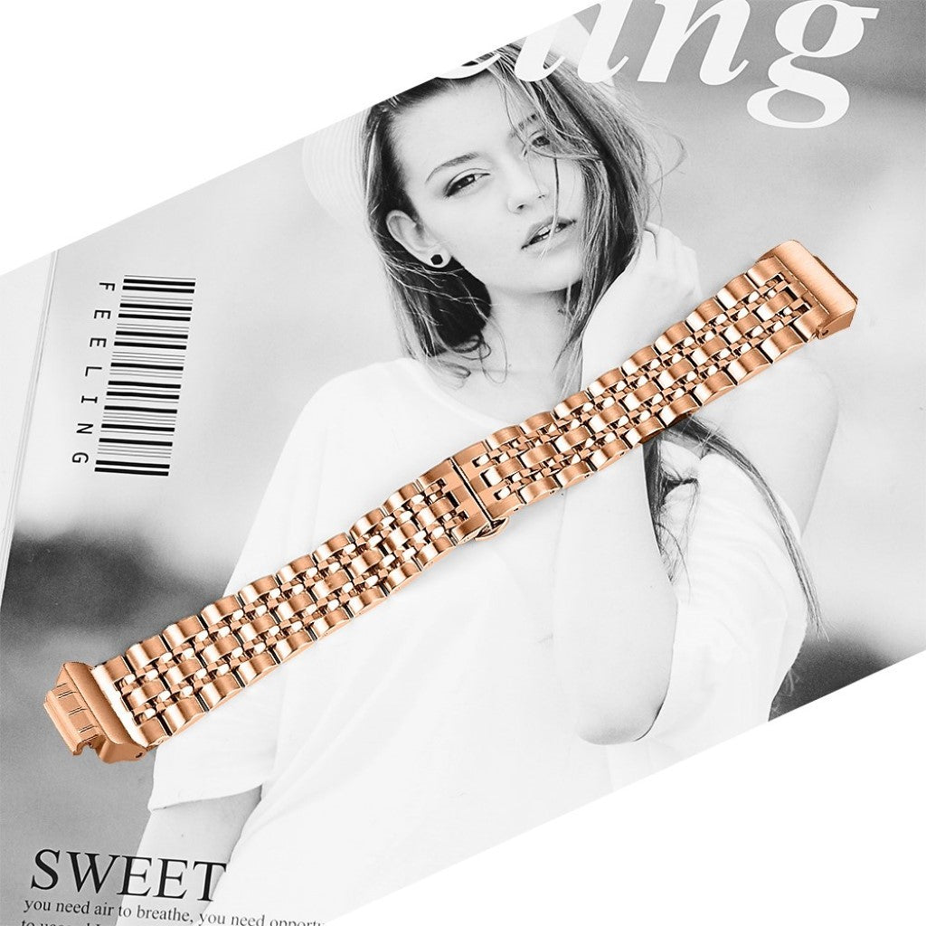 Skøn Fitbit Inspire Metal Rem - Pink#serie_6