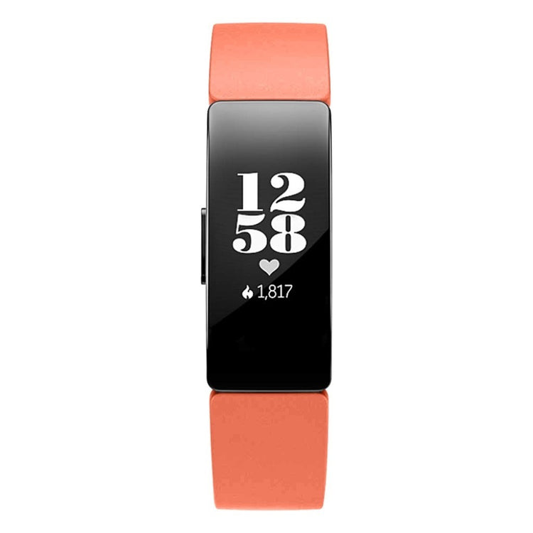 Meget fint Fitbit Inspire Ægte læder Rem - Orange#serie_3