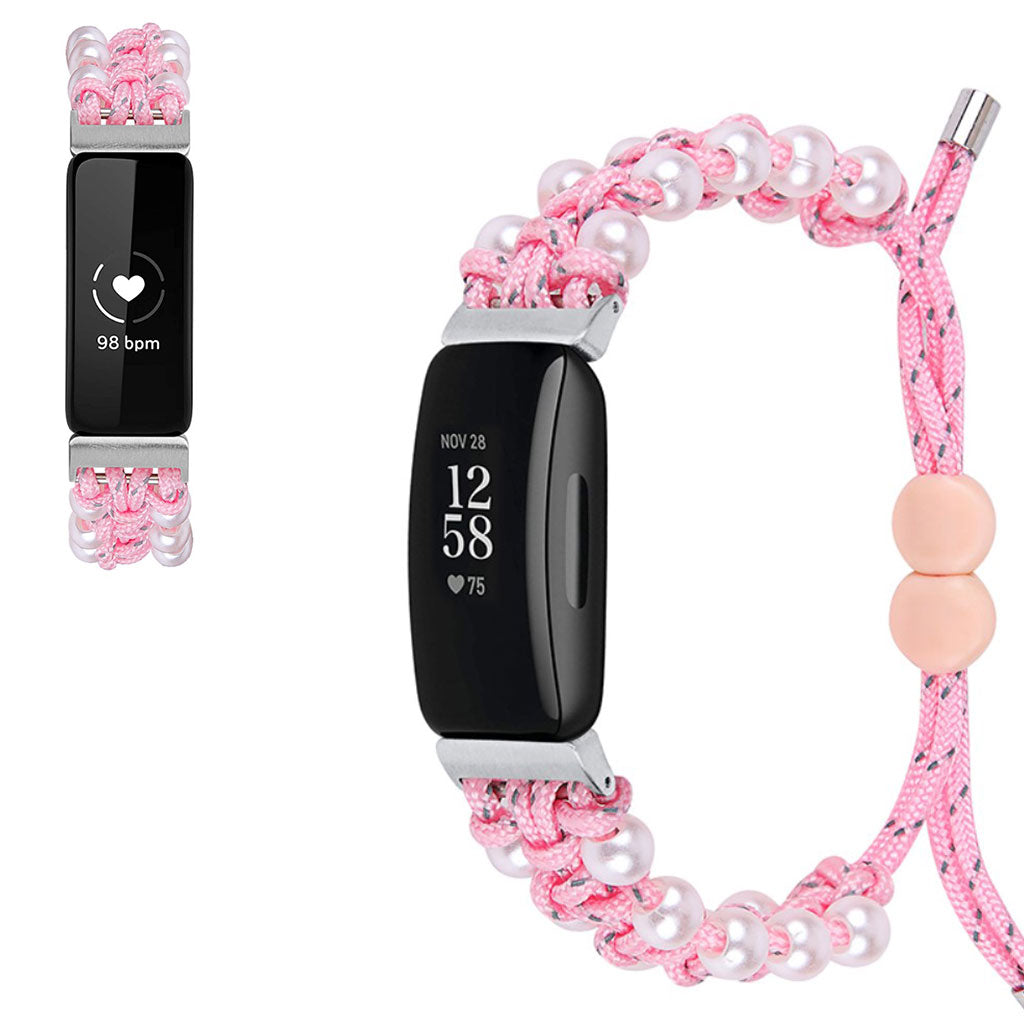 Rigtigt pænt Fitbit Inspire Nylon Rem - Pink#serie_2