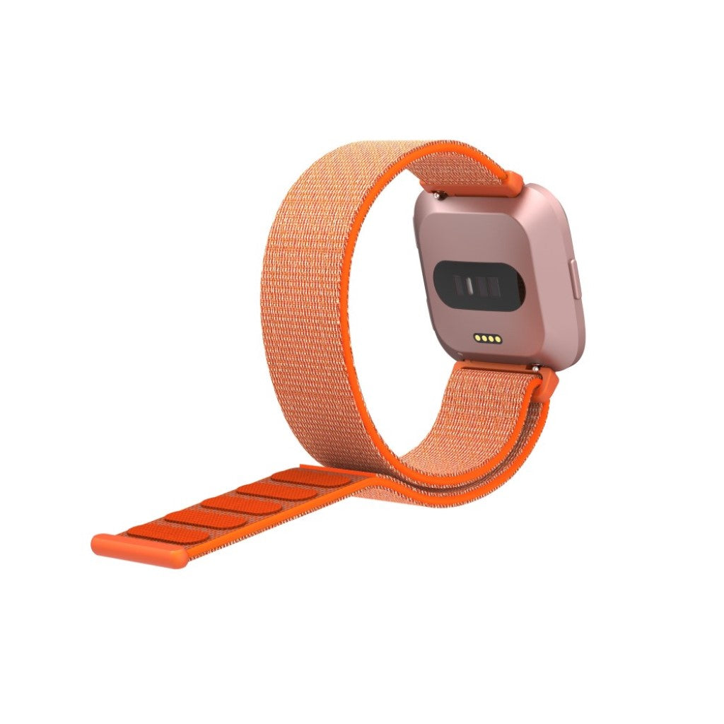 Rigtigt pænt Fitbit Versa Lite Nylon Rem - Orange#serie_2