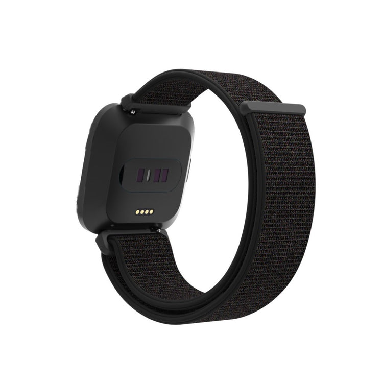 Rigtigt pænt Fitbit Versa Lite Nylon Rem - Sort#serie_6