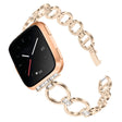 Vildt Pænt Metal Og Rhinsten Rem passer til Fitbit Versa Lite