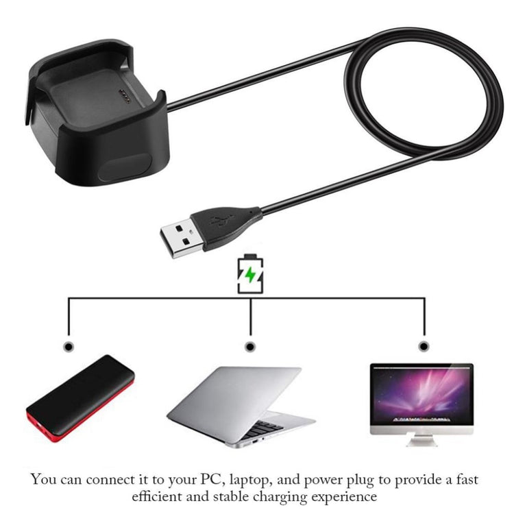 Plastik Fitbit Versa 2 USB Ladestation - Sort#serie_6