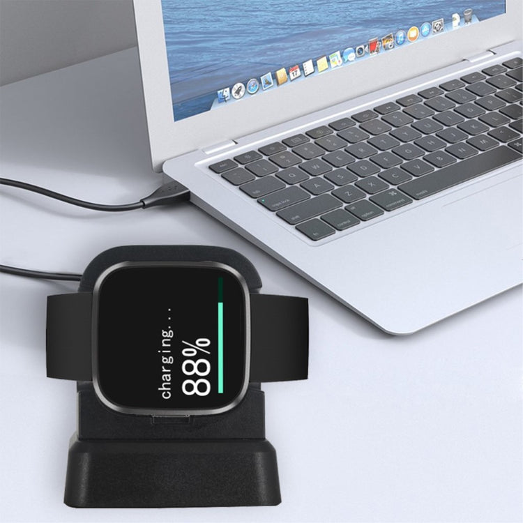 Plastik Fitbit Versa 2 USB Ladestation - Sort#serie_9