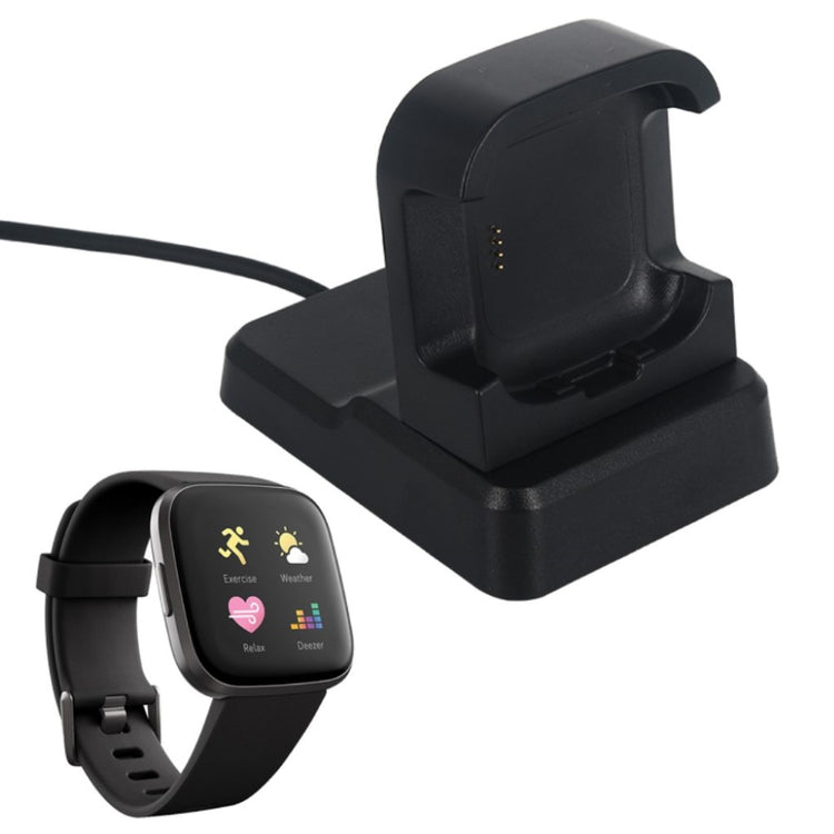 Plastik Fitbit Versa 2 USB Ladestation - Sort#serie_9