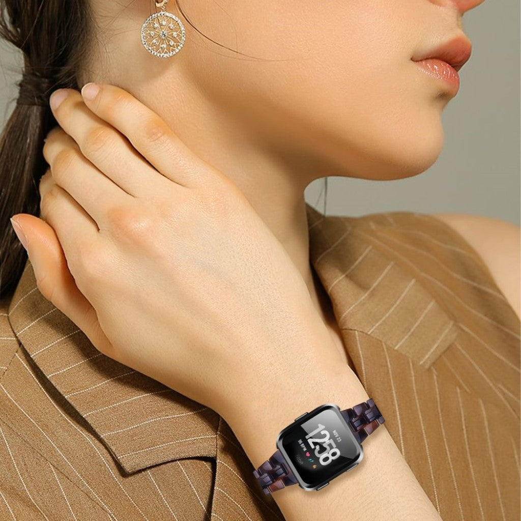 Vildt elegant Fitbit Versa 2 / Fitbit Versa Lite  Rem - Brun#serie_14