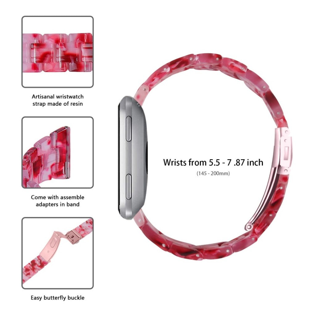 Vildt elegant Fitbit Versa 2 / Fitbit Versa Lite  Rem - Rød#serie_17
