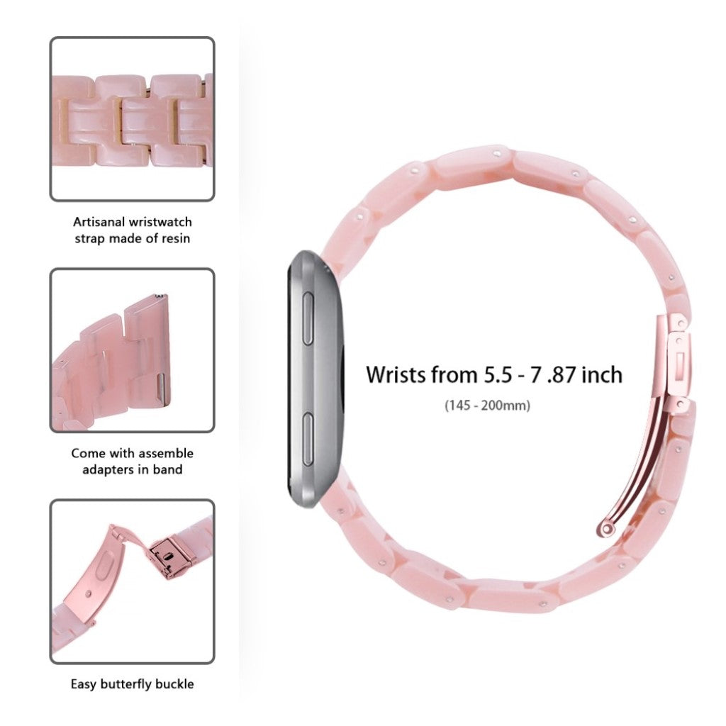 Vildt elegant Fitbit Versa 2 / Fitbit Versa Lite  Rem - Pink#serie_7